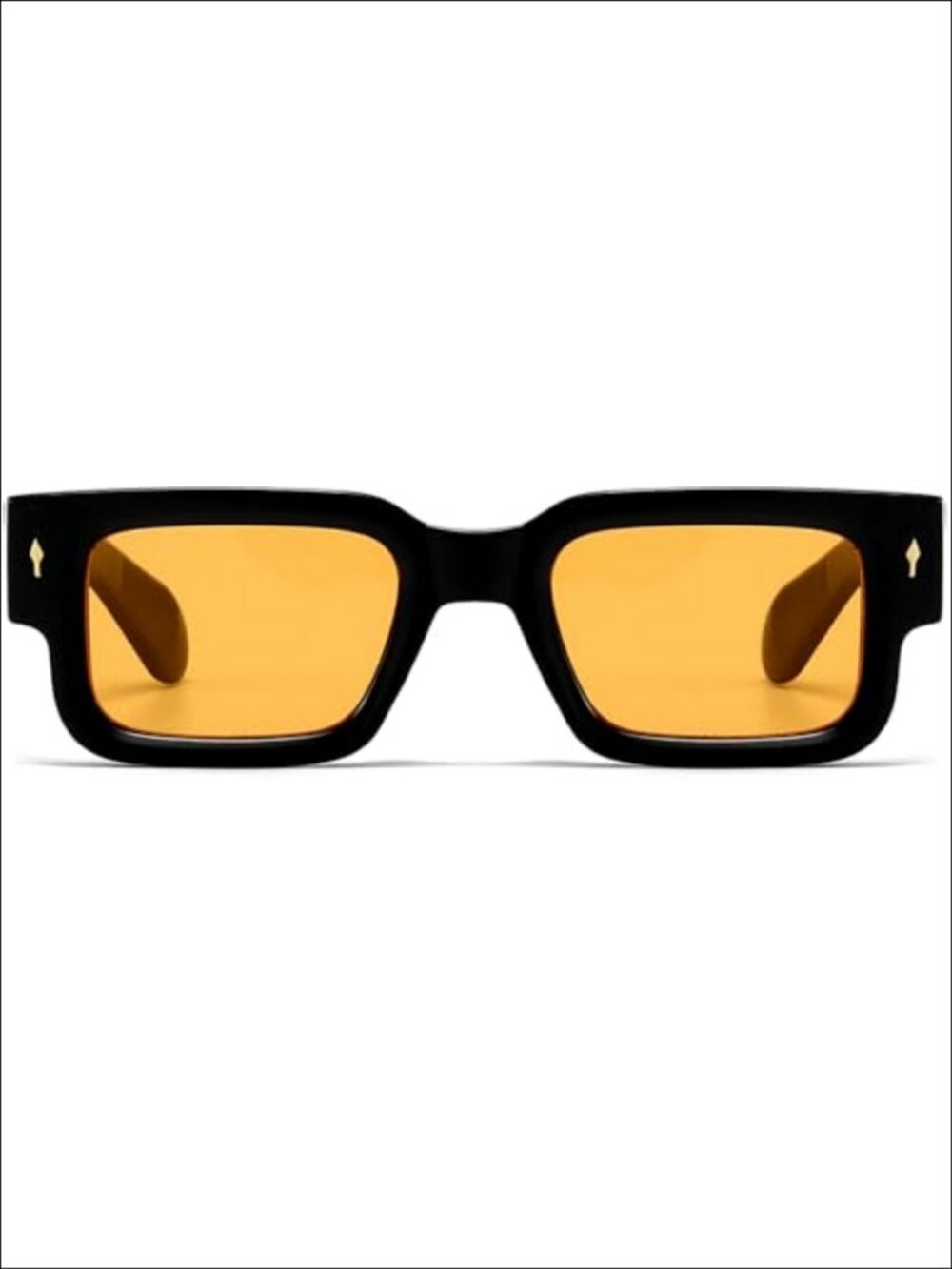 Thick Rectangle Sunglasses 90s Square Retro Full-Frame UV400 Shades
